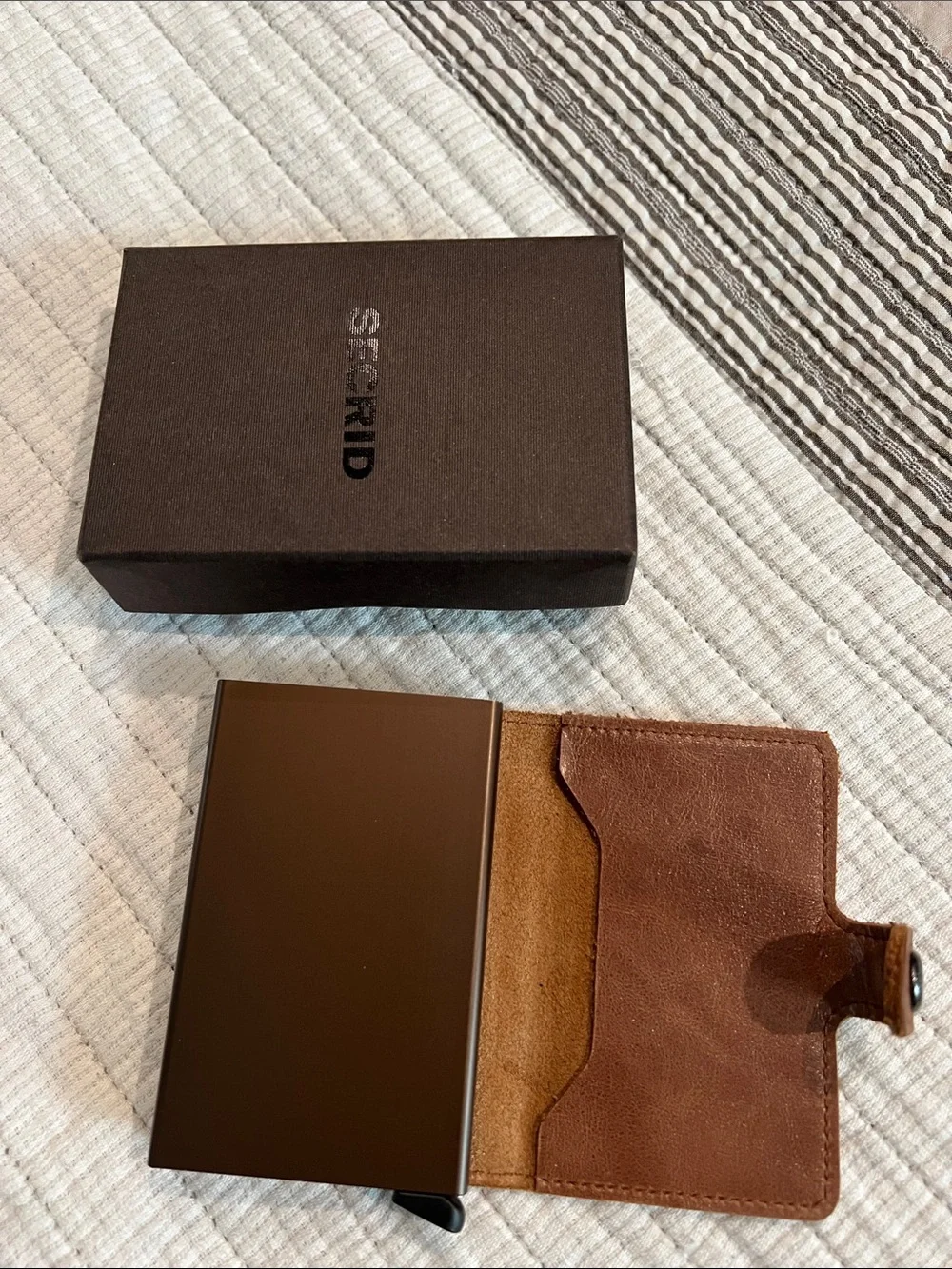 Secrid Brown Leather Card Holder Key Case